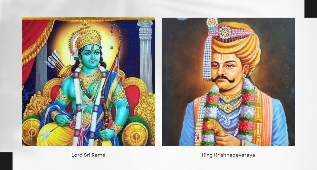 Rama and Krishnadevaraya Samarajya Lakshmi Devotee